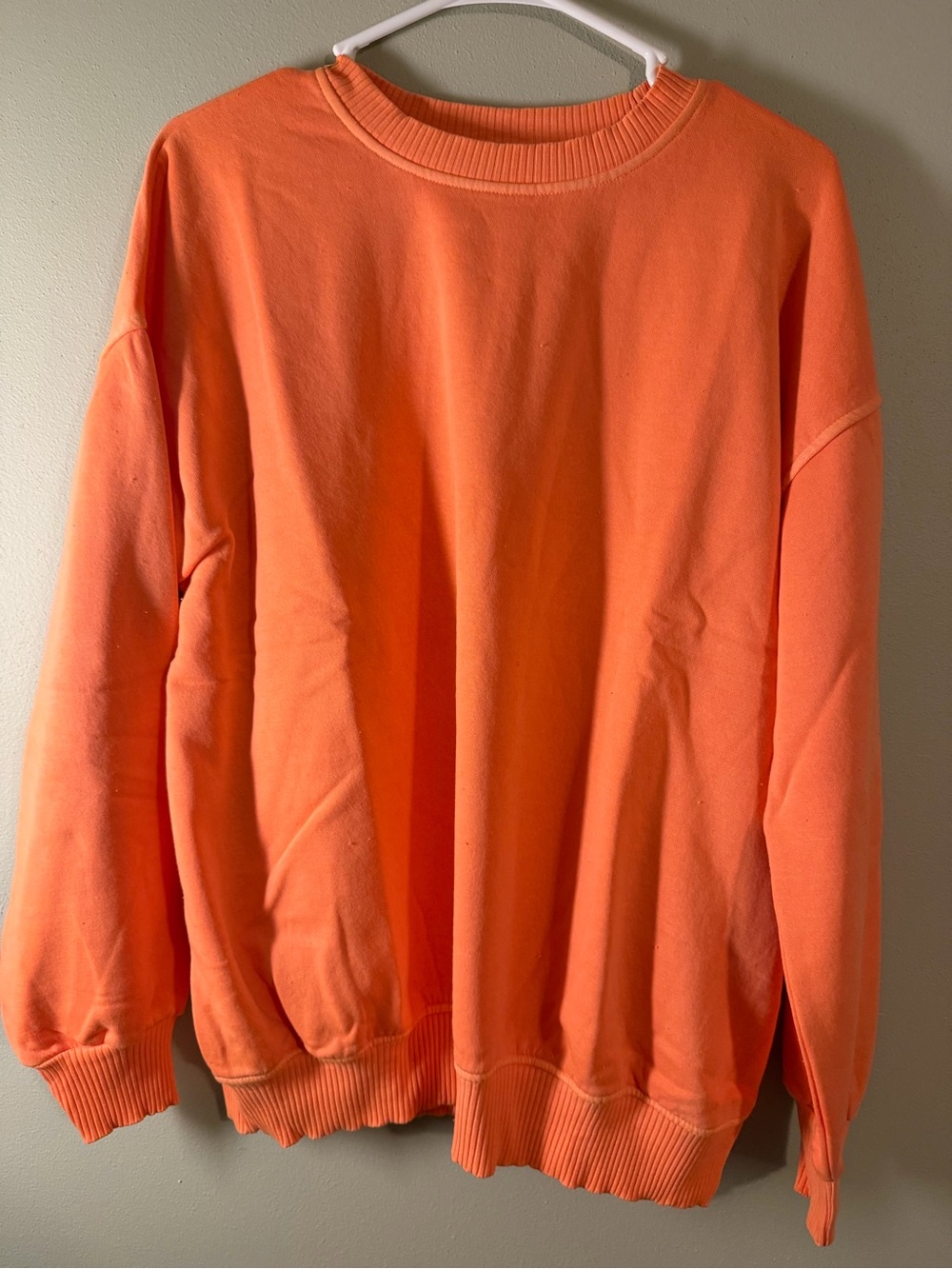 Zenana Outfitters Orange Oversized Crewneck Sweatshirt
